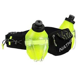 Nathan Hydration Running Belt Trail Mix Plus - Adjustable Running Belt – TrailMix Includes 2 Bottles/Flask – with Storage Pockets. Fits Most iPhones and Smartphones