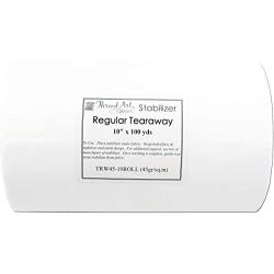 Threadart Tearaway Embroidery Stabilizer | 1.6 oz Medium Weight | 10" x 100 yd roll | For Machine Embroidery | Also Available Over 20 Additional Styles of Cutaway, Washaway, Tearaway, Sticky in Rolls and Precut Sheets