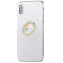 lenoup Glitter Bling Bling Phone Ring Holder,Sparkle Phone Ring Artificial Diamond Kickstand,Rhinestone Cell Phone Finger Ring Grip for Girls Women for Almost All Phones,Pad(Gold)