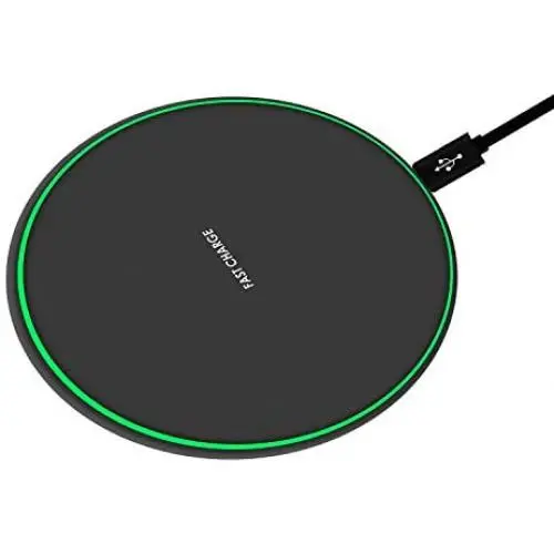 Wireless Charger Black Fast Ultra Slim 10W Wireless Charging Station Qi-Certified,Universal Wireless Charging Station Pad Compatible for Smart Phones and Other QI Devices(No AC Adapter,1 Pack) Wireless Charger Black Fast Ultra Slim 10W Wireless Charging Station Qi-Certified,Universal Wireless Charging Station Pad Compatible for Smart Phones and Other QI Devices(No AC Adapter,1 Pack)
