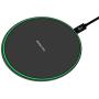 Wireless Charger Black Fast Ultra Slim 10W Wireless Charging Station Qi-Certified，Universal Wireless Charging Station Pad Compatible for Smart Phones and Other QI Devices(No AC Adapter，1 Pack)