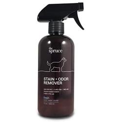 The Spruce Pet Stain & Odor Remover - Plant-Derived Enzyme-Based Cleaner for Dog and Cats Urine, Feces, Vomit, etc. Safe & Effective on Tile, Hardwood, Carpets, and Upholstery - 17 oz