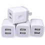 USB Wall Charger, Cube Charger 2 Port Charging Box 4Pack 2.1A/5V Home Travel Charger Plug USB Power Adapter Charging Station Base for iPhone 11 Pro Max XR XS X 8 7 6 6S Plus 5S 5, iPad, iPod, Samsung