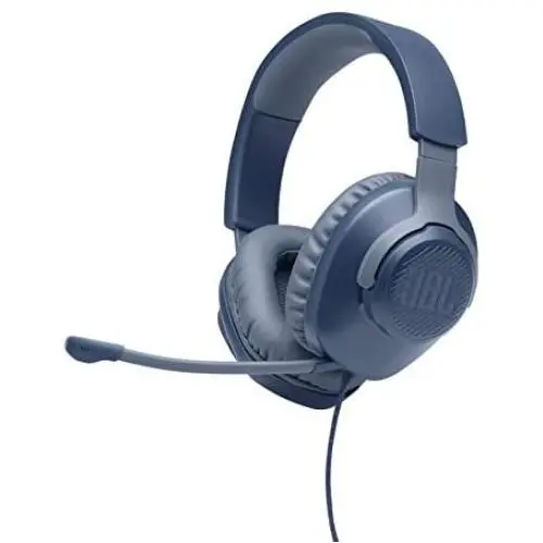 JBL Quantum 100 - Wired Over-Ear Gaming Headphones - Blue JBL Quantum 100 - Wired Over-Ear Gaming Headphones - Blue