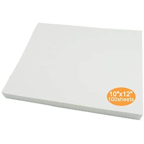 New brothread Tear Away Machine Embroidery Stabilizer Backing 10&quotx12" - 100 Precut Sheets - Medium Weight 1.8 oz - Fits 5x7 Hoops