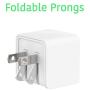 USB Wall Charger iPhone Adapter by TalkWorks | 12W/2.4A | Includes 5ft Lightning Cable Apple MFI Certified For iPhone 11, 11 Pro/Max, XS/Max, XR, X, 8, 7, 6, SE, 5, iPad, iPod, AirPods, Watch - White