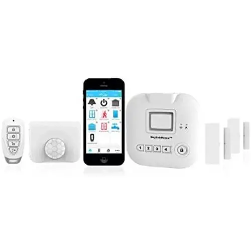 SK-200 SkylinkNet Connected Wireless Alarm System, Security & Home Automation System, iOS iPhone Android Smartphone Compatible with No Monthly Fees. SK-200 SkylinkNet Connected Wireless Alarm System, Security & Home Automation System, iOS iPhone Android Smartphone Compatible with No Monthly Fees.
