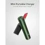 Mini Portable Charger 3350mAh Xcentz, Compact External Battery Premium Aluminum with Flashlight Lipstick-Sized Pocket Power Bank Phone Charger for iPhone, Samsung Galaxy, Other Android Phone - Green