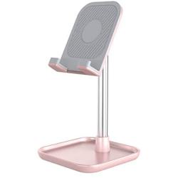 Licheers Cell Phone Stand, Adjustable Phone Stand for Desk Tablet Stand Compatible with iPad, iPhone, Android Smartphone, Nintendo Switch and More 4-11 inch Devices (Pink)