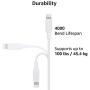 AmazonBasics USB-C to Lightning Cable, MFi Certified Apple Charger for iPhone 11 Pro/11 Pro Max - White, 3-Foot