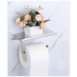 Ingenuitstore Toilet Paper Holder Wall Mount For Bathroom (Silver)