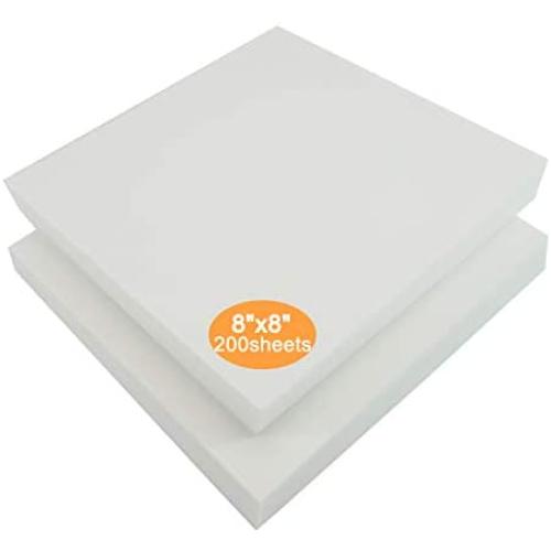 New brothread Tear Away Machine Embroidery Stabilizer Backing 8&quotx8" - 200 Precut Sheets - Medium Weight 1.8 oz - Fits 4x4 and 6x6 Hoops