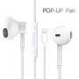 Lighting Headphones/Earphones/Earbuds, Built-in Microphone and Volume Control,Suitable for Apple iPhone 11 Pro Max/X/XS/XS MAX/XR/8/8P/7/7P/iPad Pro/iPad Air/iPad Mini/iPod (Bluetooth Connectivity)