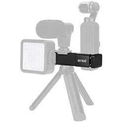 Skyreat Aluminum External Microphone Mount Holder for DJI Osmo Pocket Accessories,with 2 Cold Shoe Interface & 1/4" Screw Hole Support Led Light & Tripod Mount