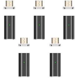 NetDot Gen10 Magnetic Micro USB to Micro USB Adapter Converter(5 Pack Black)