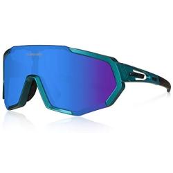 Queshark Cycling Sunglasses Bike Glasses for Men Women with 3 Lens Anti-UV400