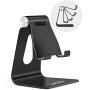 Adjustable Cell Phone Stand,Skejer Stand,2020 Update,Phone Holder,Table Stand,Dock,Aluminum Desktop Stand Compatible with iPhone Galaxy Edge All Smart Phone and Tablets Under 10 inches-Black