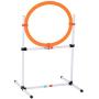 PawHut 2-in-1 Dog Obstacle Training Agility Equipment Tire Jump Ring/Hurdle Bar