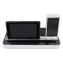 Mcbazel iPega PG 9119 Multi-Purpose Dual Charging Station Dock with Audio Speaker for Nintendo Switch iOS Android Smart Phone Silver