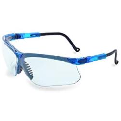 Uvex by Honeywell Genesis Safety Glasses with Uvextreme Anti-Fog Coating, Vapor Blue Frame