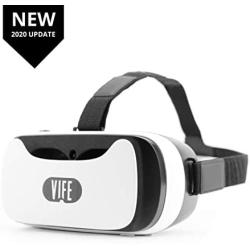 VIFE, Virtual Reality Headset,3D VR Glasses for Mobile Games and Video & Movies,Compatible 3.5-6 inch iPhone/Android Phone,Including iPhone,Samsung, LG,etc (New Version - no Remote)