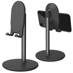 Phone Stand for Desk, Cell Phone Stand Adjustable Desk Phone Holder Tablet Holder Phone Dock (Black)