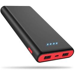 Portable Charger Power Bank 25800mAh, Ultra-High Capacity Fast Phone Charging with Newest Intelligent Controlling IC, 2 USB Ports External Cell Phone Battery Pack for iPhone,Samsung Android,Table etc