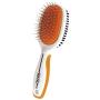 WAHL Premium Pet Double Sided Pin Bristle Brush with Patented Stacked Pin Design to Remove Loose Hair Plus Stimulate The Skin While Creating a Soft Coat Shine, Orange/White (858501)