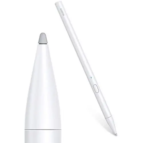 ESR Upgraded Stylus Pen for iPad, Active Stylus with Palm Rejection, Precise & Rechargeable Pencil Compatible with iPad Pro 11/iPad Pro 12.9 /iPad 7th Gen/iPad 6th Gen/iPad Air 3/iPad Mini 5 - White ESR Upgraded Stylus Pen for iPad, Active Stylus with Palm Rejection, Precise & Rechargeable Pencil Compatible with iPad Pro 11/iPad Pro 12.9 /iPad 7th Gen/iPad 6th Gen/iPad Air 3/iPad Mini 5 - White