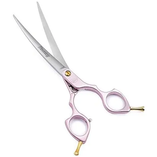 Moontay 6.5" Professional Curved Pet Grooming Scissor, Dog Cat Grooming Shear/Scissor with Ultra-Light Aeronautical Aluminum Handle, 440C Japanese Stainless Steel Grooming Scissor Moontay 6.5" Professional Curved Pet Grooming Scissor, Dog Cat Grooming Shear/Scissor with Ultra-Light Aeronautical Aluminum Handle, 440C Japanese Stainless Steel Grooming Scissor