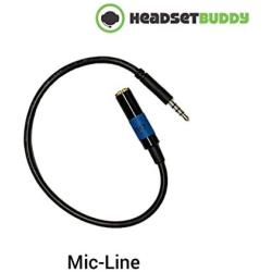 Headset Buddy Line-Level Audio Adapter with Built in Attenuation for iPhone, Smartphones, Soundboards and Mixers (iPhone-Mic-Line)