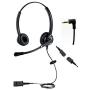 Wired Cell Phone Headset by AvimaBasics | with Noise Canceling Mic and Adjustable Fit Headband for iPhone Samsung Huawei HTC LG ZTE BlackBerry Mobile Phone and Smartphones with 3.5mm Jack