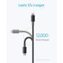 iPhone Charger, Anker 6ft Premium Nylon Lightning Cable [2-Pack], Apple MFi Certified for iPhone Chargers, iPhone SE/Xs/XS Max/XR/X / 8 Plus / 7/6 Plus, iPad Pro Air 2, and More(Black)