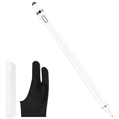 Stylus Pen for Touch Screens, XIRON Rechargeable 1.5 mm Fine Point Active Stylus Pen Smart Digital Pencil Compatible with iPad and Most Tablets High Precise Pencil with Glove