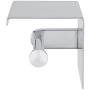Yosoo Stainless Steel Toilet Paper Roll Holder with Shelf Multifunctional Self-Installed Wall Mounted with Mobile Phone Holder Stand
