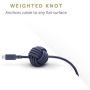 Native Union Night Cable - 10ft Ultra-Strong Reinforced [Apple MFi Certified] Durable Lightning to USB Charging Cable with Weighted Knot for iPhone/iPad (Marine)