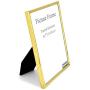 decanit Gold Metal Thin Edge 3.5x5 Picture Frames, Gold Thin Profile Photo Frame 3.5 by 5 Inch,Wall Mount or Tabletop