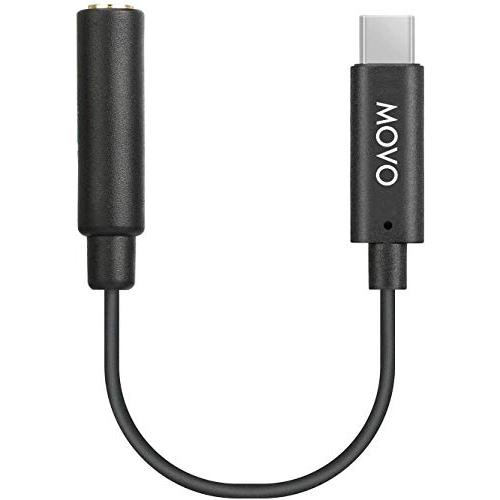 Movo UCMA-1 Female 3.5mm TRS Microphone Adapter Cable to USB Type-C Connector Dongle Compatible with Samsung Galaxy, Pixel, Moto, HTC, iPad Pro Smartphones and Tablets - Optimized for Microphones