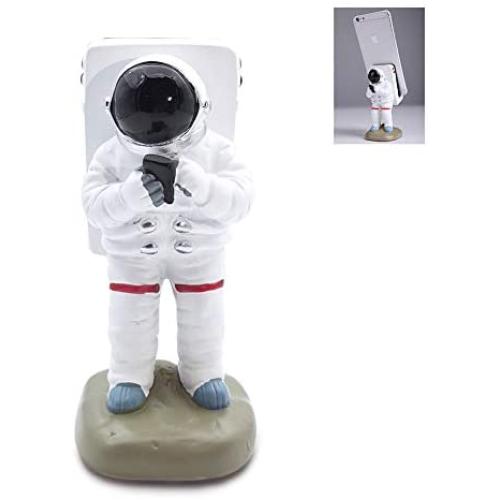 ONEYIM Phone Holder for Desk, Creative Astronaut Cell Phone Stand Tablets Phone Holder Adjustable Phone Supporter for iPhone, Ipad, Samsung Phone (B)