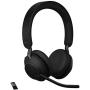 Jabra Evolve2 65 UC Wireless Headphones with Link380a, Stereo, Black – Wireless Bluetooth Headset for Calls and Music, 37 Hours of Battery Life, Passive Noise Cancelling Headphones