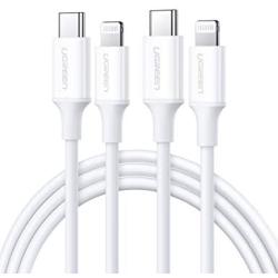 UGREEN USB-C to Lightning Cable [2Pack 3FT MFi-Certified] Supports Power Delivery Fast Charging Sync with Type C PD Charger, Compatible for iPhone SE 11 Pro Max XR Xs Max Plus 8, AirPods, iPad