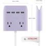 Multi Plug Outlet Extender & Splitter: iHome PowerReach 6ft Extension Cord with 2 Outlets & 4 USB Ports for Multiple Smartphone Charging - Desktop/Magnetic Wall Mounting Charger