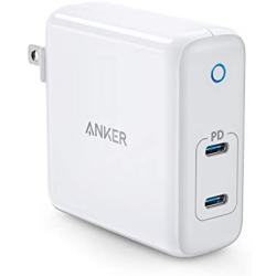 USB C Charger, Anker 60W 2-Port PowerPort Atom PD 2 [GAN Tech] Compact Foldable Wall Charger, Power Delivery for MacBook Pro/Air, iPad Pro, iPhone 11 / Pro/Max/XR/XS/X, Pixel, Galaxy, and More