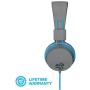 JLab Audio Neon Folding On-Ear Headphones | Wired Headphones | Tangle Free Cord | Noise Isolation | 40mm Neodymium Drivers | C3 Sound (Crystal Clear Clarity) | Graphite/Blue