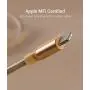 Lightning Cable Apple Certified - Quntis iPhone Charger 3Pack 3ft 6ft 10ft Nylon Braided USB Fast Charging Cord Compatible with iPhone 11 Pro X Xs Max XR 8 7 6 Plus iPad Pro Airpods and More, Gold Lightning Cable Apple Certified - Quntis iPhone Charger 3Pack 3ft 6ft 10ft Nylon Braided USB Fast Charging Cord Compatible with iPhone 11 Pro X Xs Max XR 8 7 6 Plus iPad Pro Airpods and More, Gold
