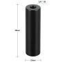 CAMVATE 15mm Aluminum Rod with Double-Ended 1/4"-20 Female Threads for Camera DIY Accessories(50mm Long, 2 Pieces)