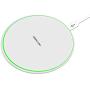 Wireless Charger Fast Ultra Slim 10W Wireless Charger White Qi-Certified，Universal Wireless Charging Station Pad Compatible for Smart Phones (No AC Adapter)