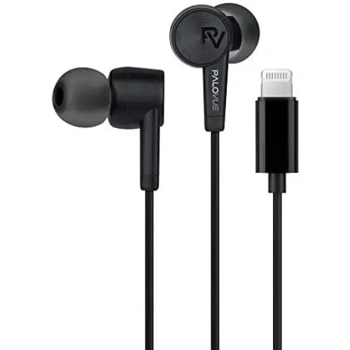 PALOVUE Lightning Headphones Earphones Earbuds Compatible iPhone 11 Pro Max iPhone X XS Max XR iPhone 8 Plus iPhone 7 Plus MFi Certified with Microphone Controller SweetFlow (Black)