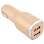 Tranesca Compatible 4.8A/24W Dual USB Port Car Charger for iPhone X 8 7 6S 6 Plus, 5 SE 5S 5 5C, Samsung Galaxy S9 S8 S7 S6 Edge, Note 8 4, LG G6 G5 V10 V20, HTC,Nexus, iPad Pro and More-Gold