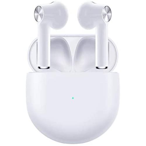 OnePlus Buds - True Wireless Earbuds with Charging Case, White - Fast Charging, Long Battery Life and Deep Bass